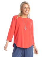 Weekend by Jess & Jane Cotton Slub Top - WK2 - Sizes S & L Only!