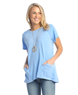 Weekend by Jess & Jane Short-Sleeve Cotton Slub Top - WK3 - Size S Only
