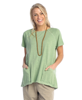 Weekend by Jess & Jane Short-Sleeve Cotton Slub Top - WK3 - Size S Only