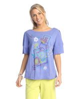 Weekend by Jess & Jane "Islands" Cotton Slub Open Shoulder Top - WK5-2002