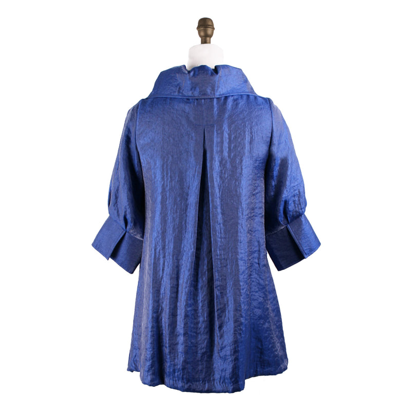 Damee NYC  Shimmery Signature Swing Jacket in Royal Blue - 200-RB