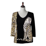 "Leopard" Print V-Neck Top - SH-4214-1