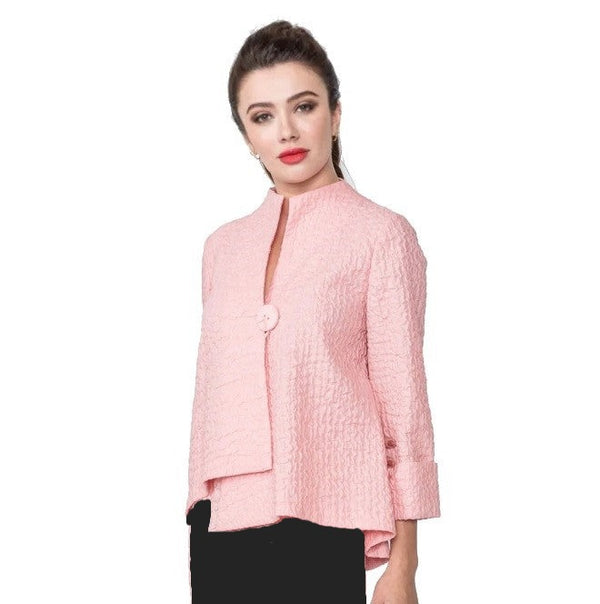 IC Collection Textured One-Button Asymmetric Jacket - 4379J - Sizes L & XL Only!