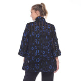 Moonlight Dot Mesh Paneled Jacket in Blue - 3158-BLU- Size S Only!