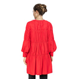 Tiered Zip Tunic Jacket in Red - 8420J-RED