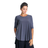 Solid High-Low Top in Charcoal - 6899T-CHR