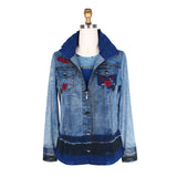 Denim-Print Mesh Twin Set - 31404-DNM - Size L Only!