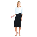 Clara Sunwoo Scoop Neck Half Sleeve Top in White - T77-WT - Size XS Only!