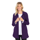 Waffle Shirt Jacket in Blackberry - LW110-BB