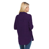 Waffle Shirt Jacket in Blackberry - LW110-BB