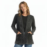 Mineral Washed Open Cardigan - M90