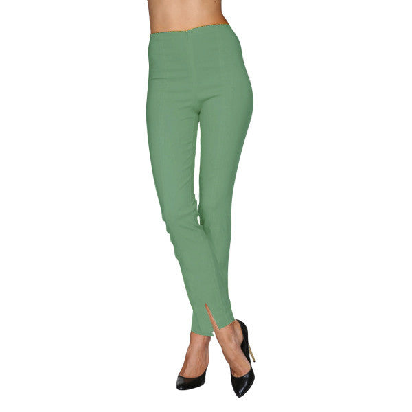 Mesmerize Pants with Front Ankle Slits and Front Zipper in Mint - MA21-MT