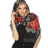 Radiant Garden Silk Scarf in Multicolor - Scarf-LMT