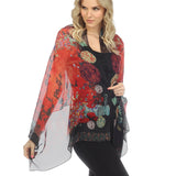 Radiant Garden Silk Scarf in Multicolor - Scarf-LMT