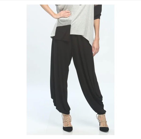 IC Collection Pull On Harem Pants in Black - 6753P