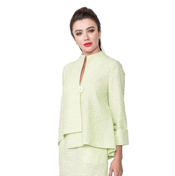 IC Collection Textured One-Button Jacket in Sage - 4379J-SG
