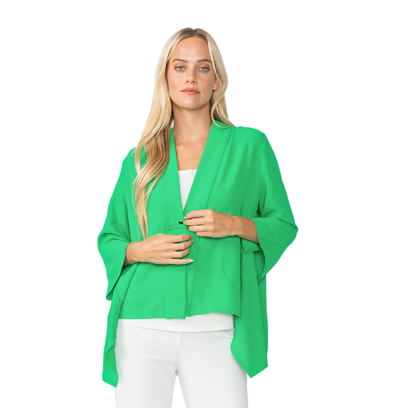 IC Collection High-Low Kimono in Green - 6114J-GRN