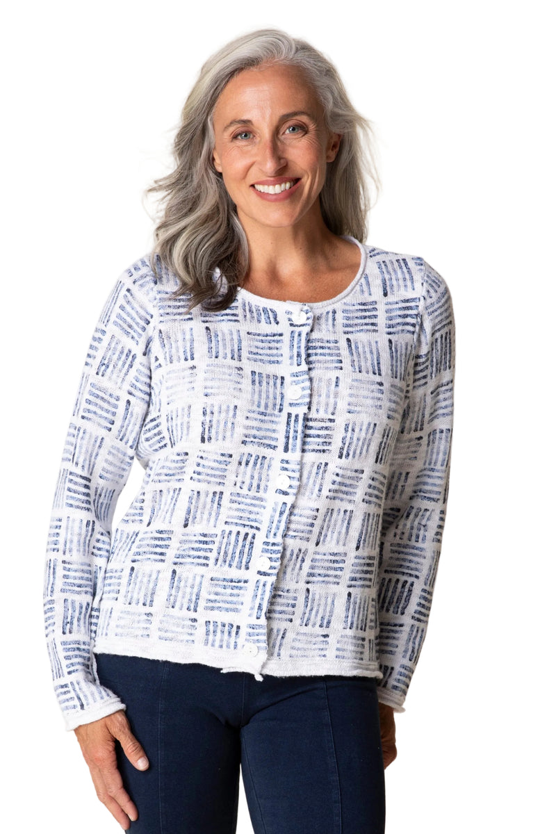 Softly Stamped Cardigan - 82318