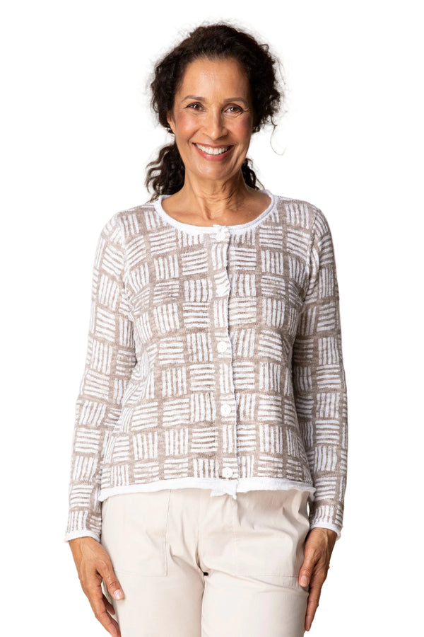 Softly Stamped Cardigan - 82318