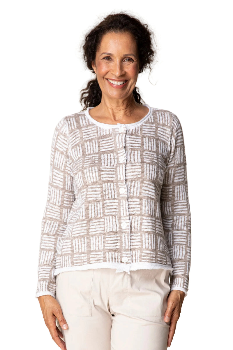 Softly Stamped Cardigan - 82318