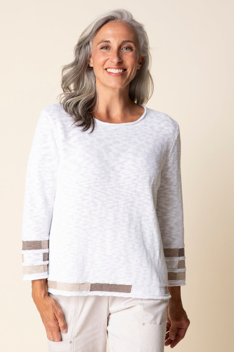 Boardwalk Sweaters Raglan Mosaic Pullover - 89704