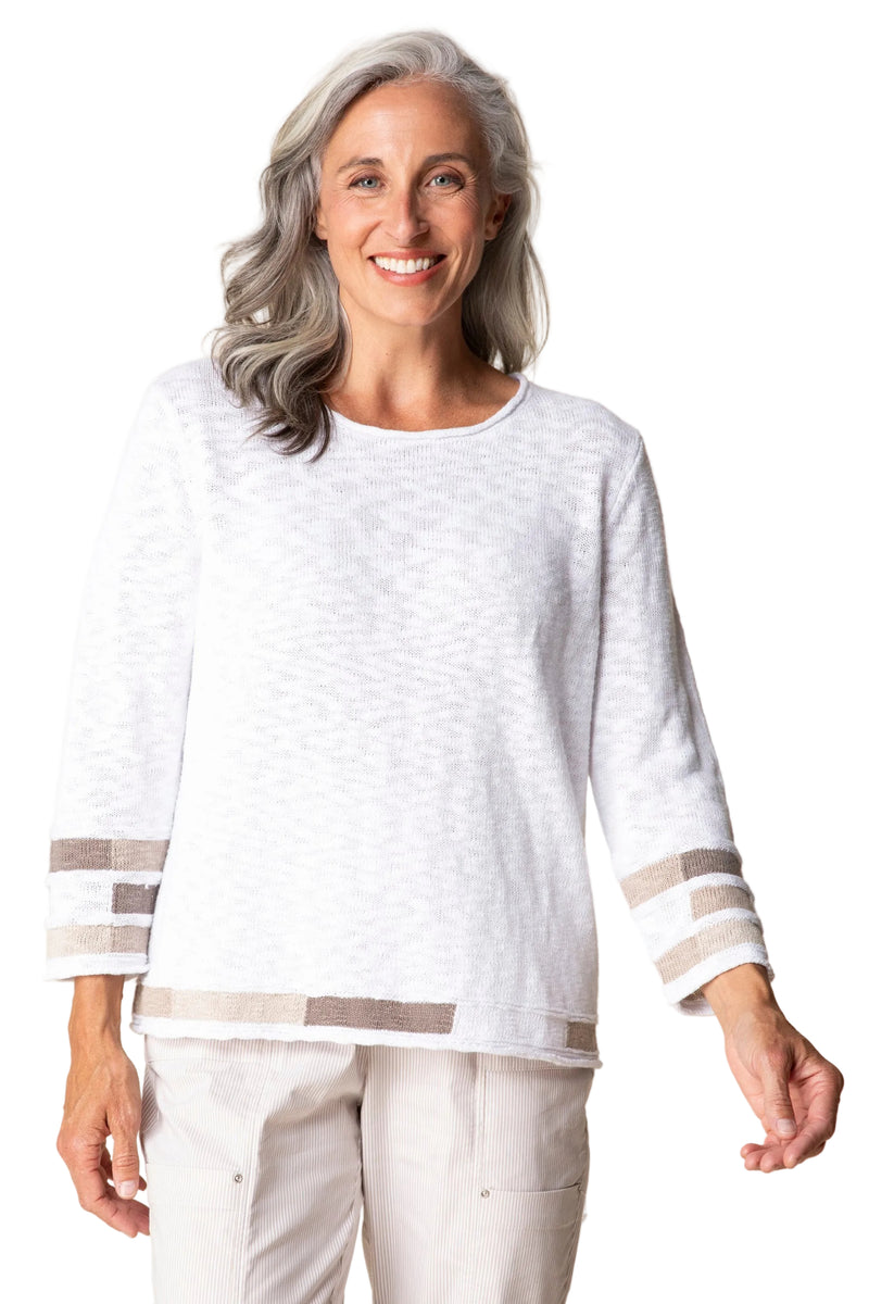 Boardwalk Sweaters Raglan Mosaic Pullover - 89704