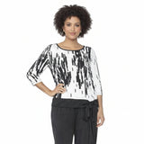 Abstract Digital-Inspired Print Top - C1073T