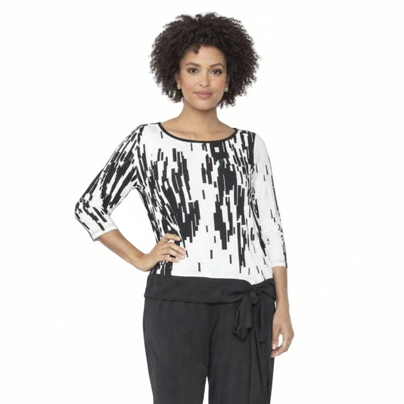 Abstract Digital-Inspired Print Top - C1073T