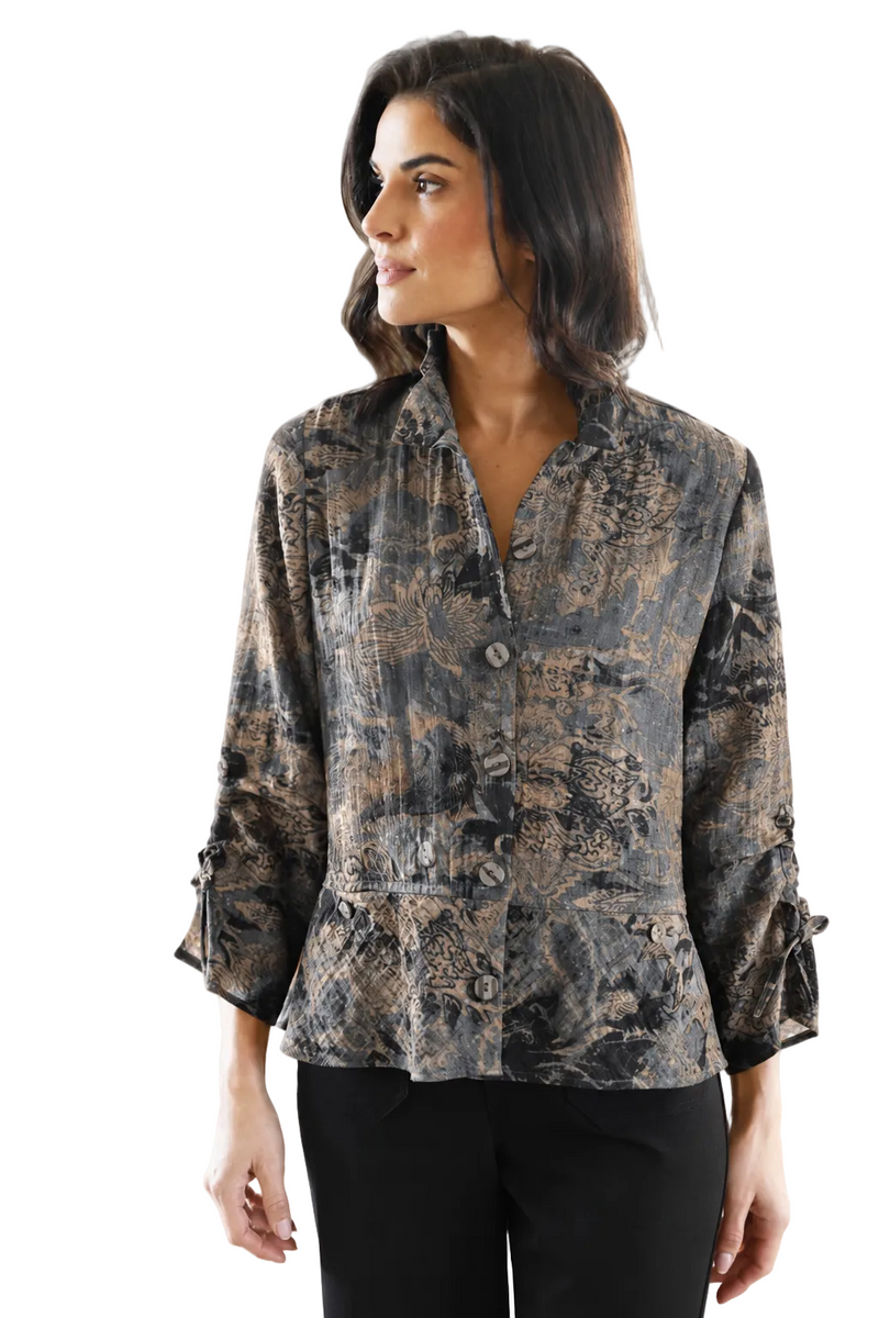Express Travel Jacobian Floral Event Jacket - 33921 - Size S Only!