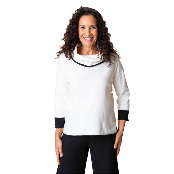 Habitat Cotton Buttery Knit Tipped Cowl Pullover - 82411