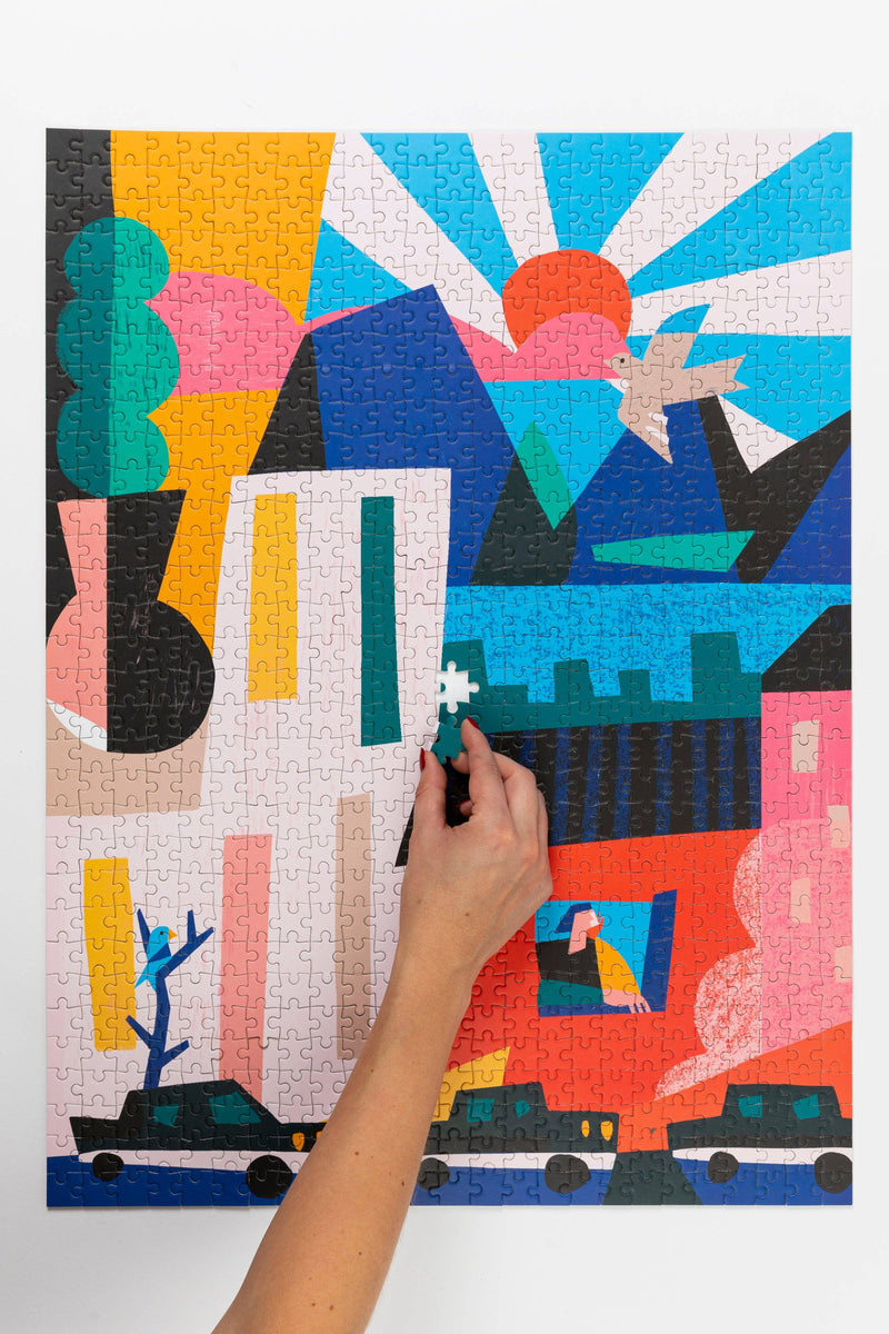800pc Puzzle & Glue Kit: Escape The City