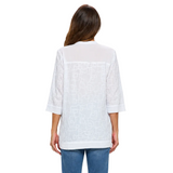 Embroidered Cotton Voile Tunic - EC426