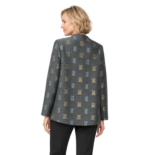 Just In! Metallic Geometric Jacquard Jacket  - 8236J