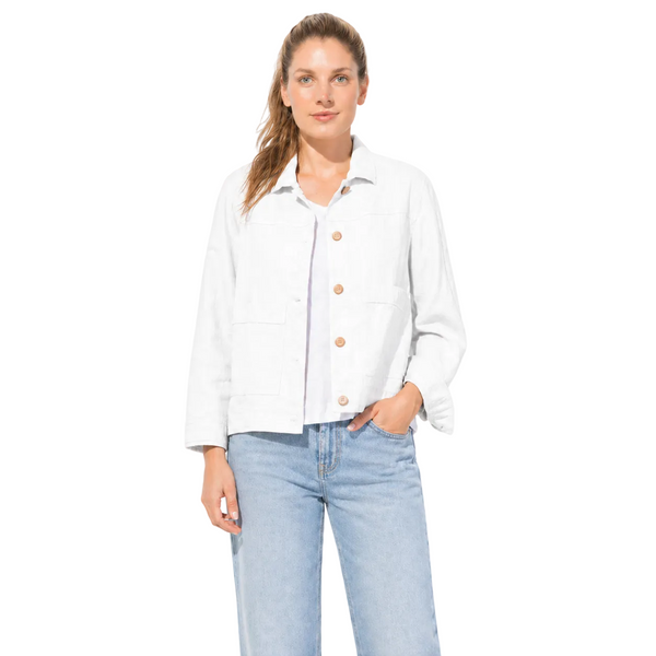 Cotton Beach Jacket in White - 43346-WHT