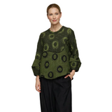 Circular Two-Tone Top in Olive Green - 7566T-GRN - Size XL Only!