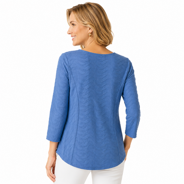 Textured Soft Cotton Pocket Tunic - 16318 - Size XS Only!