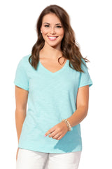 Peruvian Cotton V-Neck Tee - 10000