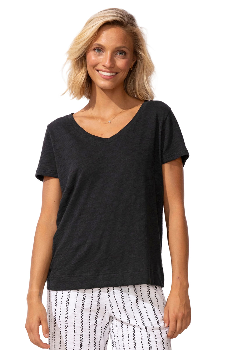 Peruvian Cotton V-Neck Tee - 10000