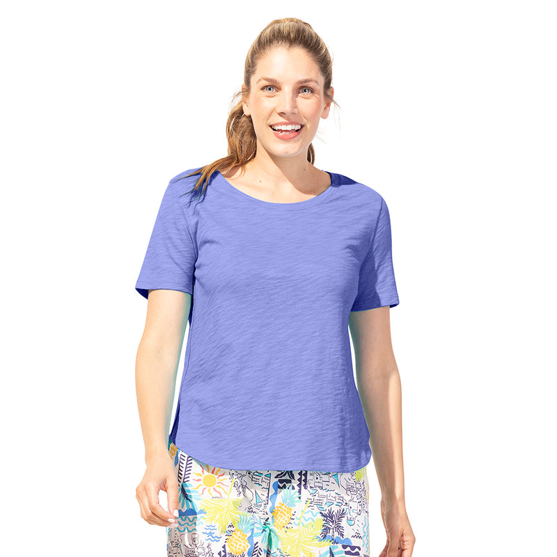 Textured Peruvian Cotton Carefree Tee - 10003