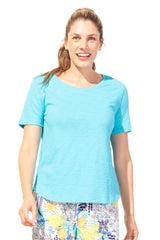 Textured Peruvian Cotton Carefree Tee - 10003