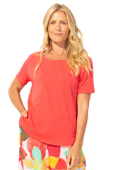 Textured Peruvian Cotton Carefree Tee - 10003