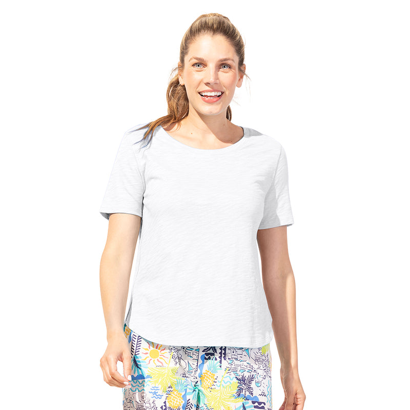 Textured Peruvian Cotton Carefree Tee - 10003