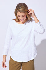 Textured Peruvian Cotton Weekender Tunic — white