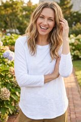 Textured Peruvian Cotton Weekender Tunic — white