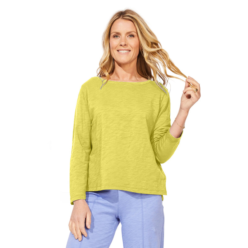 Textured Peruvian Cotton Boxy Tee - 10025