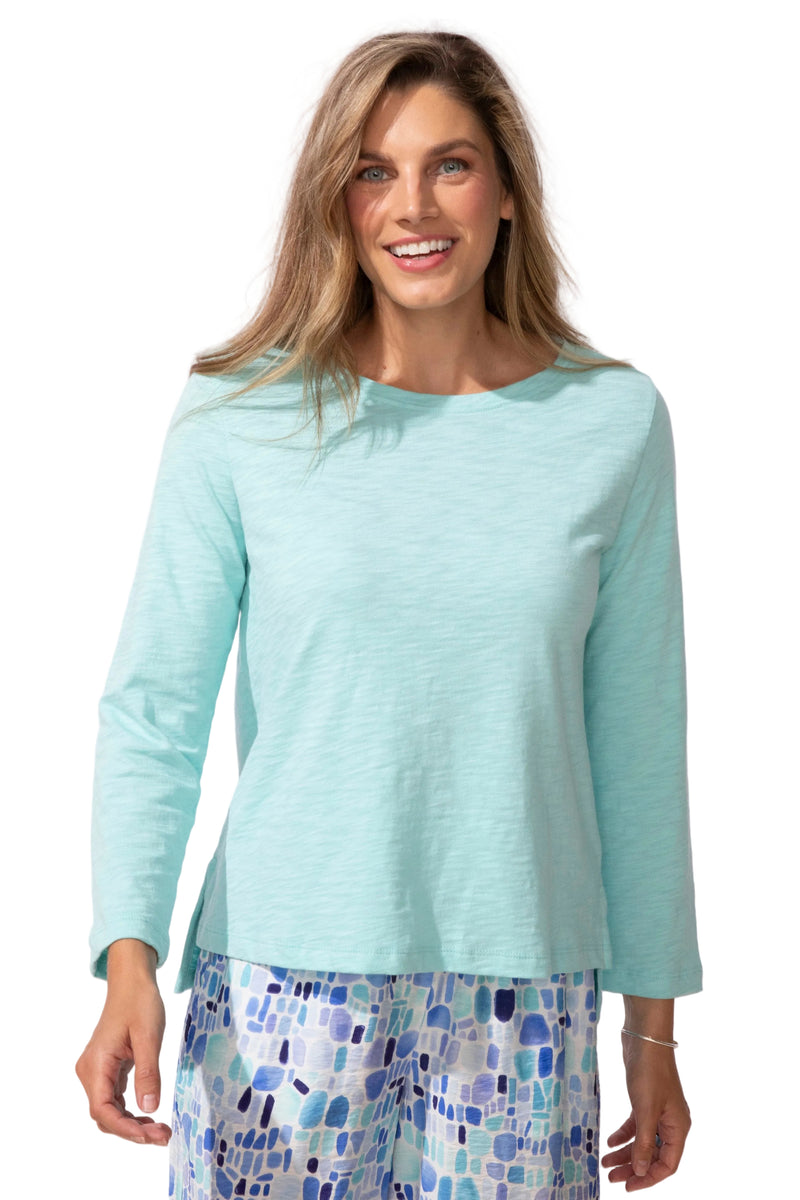 Textured Peruvian Cotton Boxy Tee - 10025