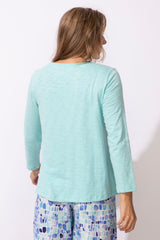Textured Peruvian Cotton Boxy Tee - 10025