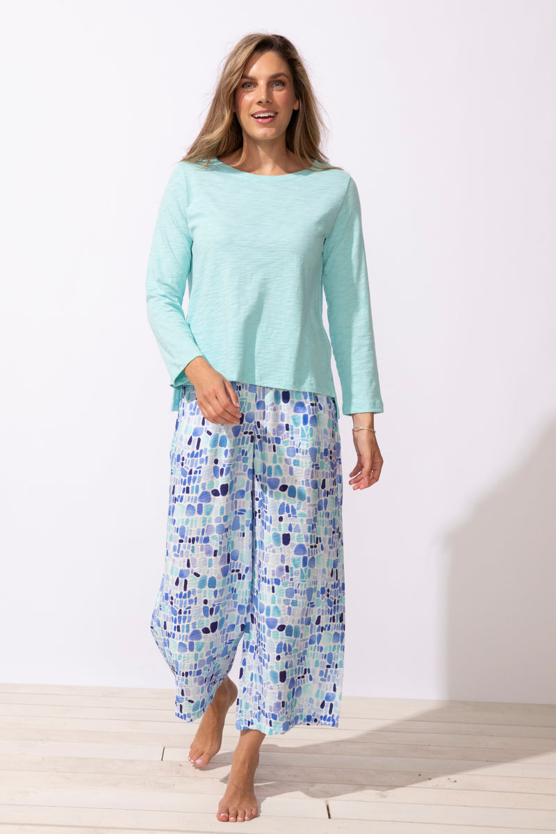 Textured Peruvian Cotton Boxy Tee - 10025