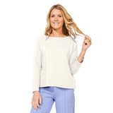 Textured Peruvian Cotton Boxy Tee - 10025
