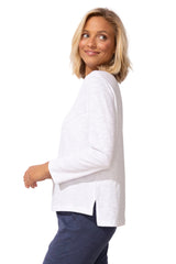 Textured Peruvian Cotton Boxy Tee - 10025